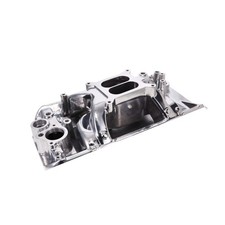 401 390 360 Carb Intake Manifold Dual Plane Air Gap Aluminum For Amc V8 Polished