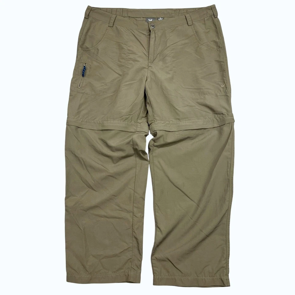 Pantalones cortos de senderismo convertibles Sierra blancos con cremallera beige para hombre XL 27 entrepierna nailon Foto 2 de 4