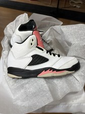 nike jordan 5 retro GP girls white pink high top size 1.5y original box no lid.