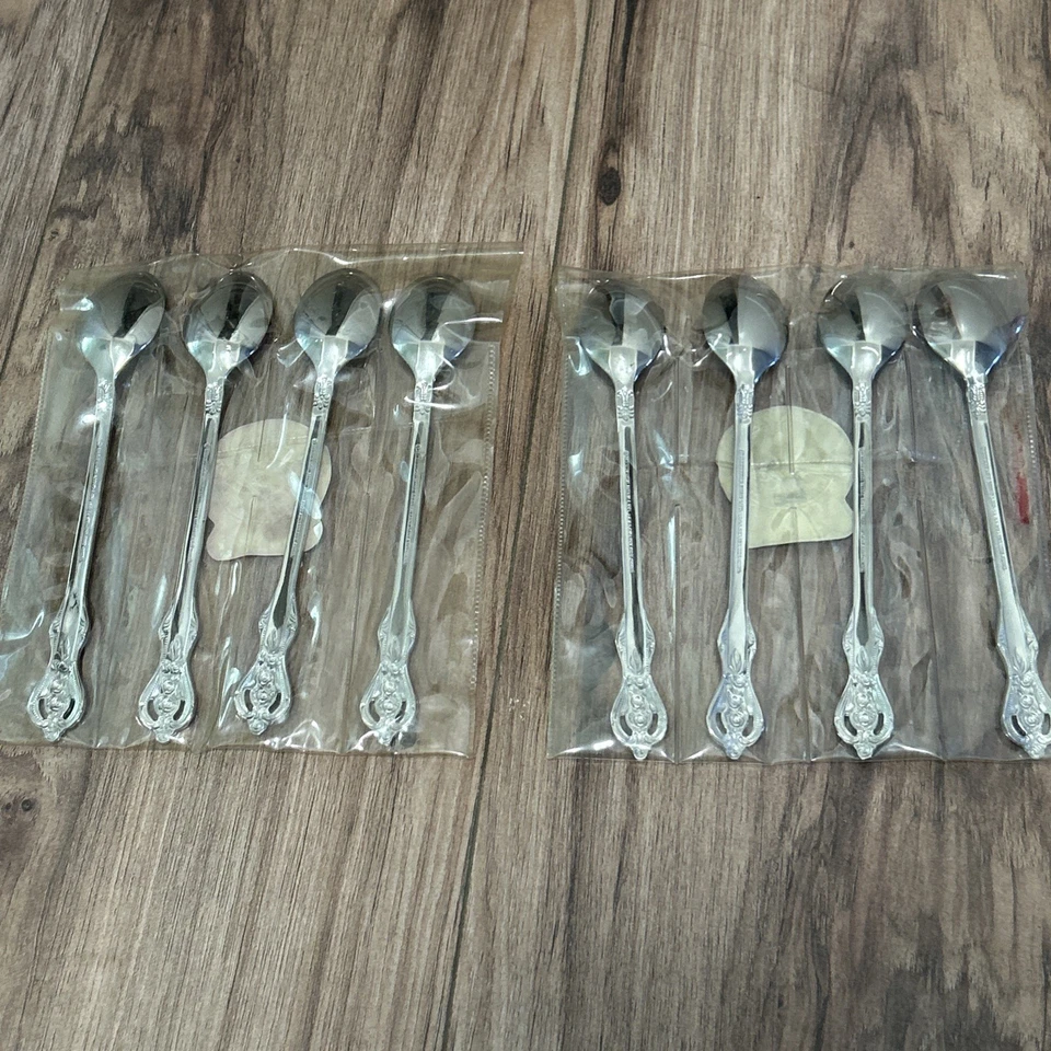 Cubiertos de acero inoxidable HERITAGE COMO NUEVOS 8 piezas cucharas de té ROYAL ALISTER NUEVO SELLADO Foto 2 de 4