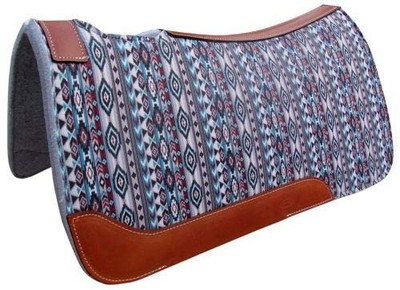 Showman 31'' x 32'' Navajo Print Solid Felt Saddle Pad