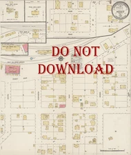 Poster 1920 Very Detailed COPY Map Mosier Oregon Perfect for researchers