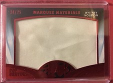 Whitney Houston PATCH #/25 Leaf Pop Marquee Materials Red Authentic Wardrobe SP