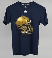 Adidas Climalite boys short sleeve blue/gold t-shirt football size M.