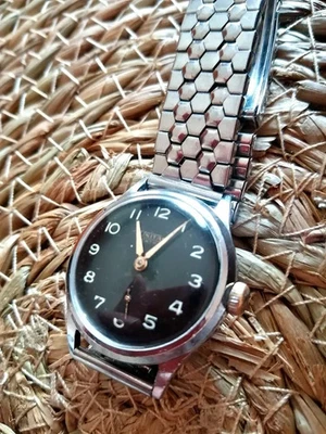 Rare montre homme vintage UNITAS "extra" type militaire années 40/50 - Photo 1/4