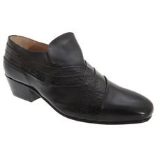 Image of Montecatini Mens Folded Vamp Tab Full Leather Reptile Shoes   DF857