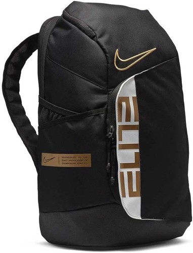 Nike Unisex Elite Pro Basketball Backpack Black/Gold/White - Picture 2 of 8