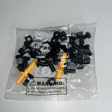 A Bag Of Kids Play Black Bolts Screws And Play Pices