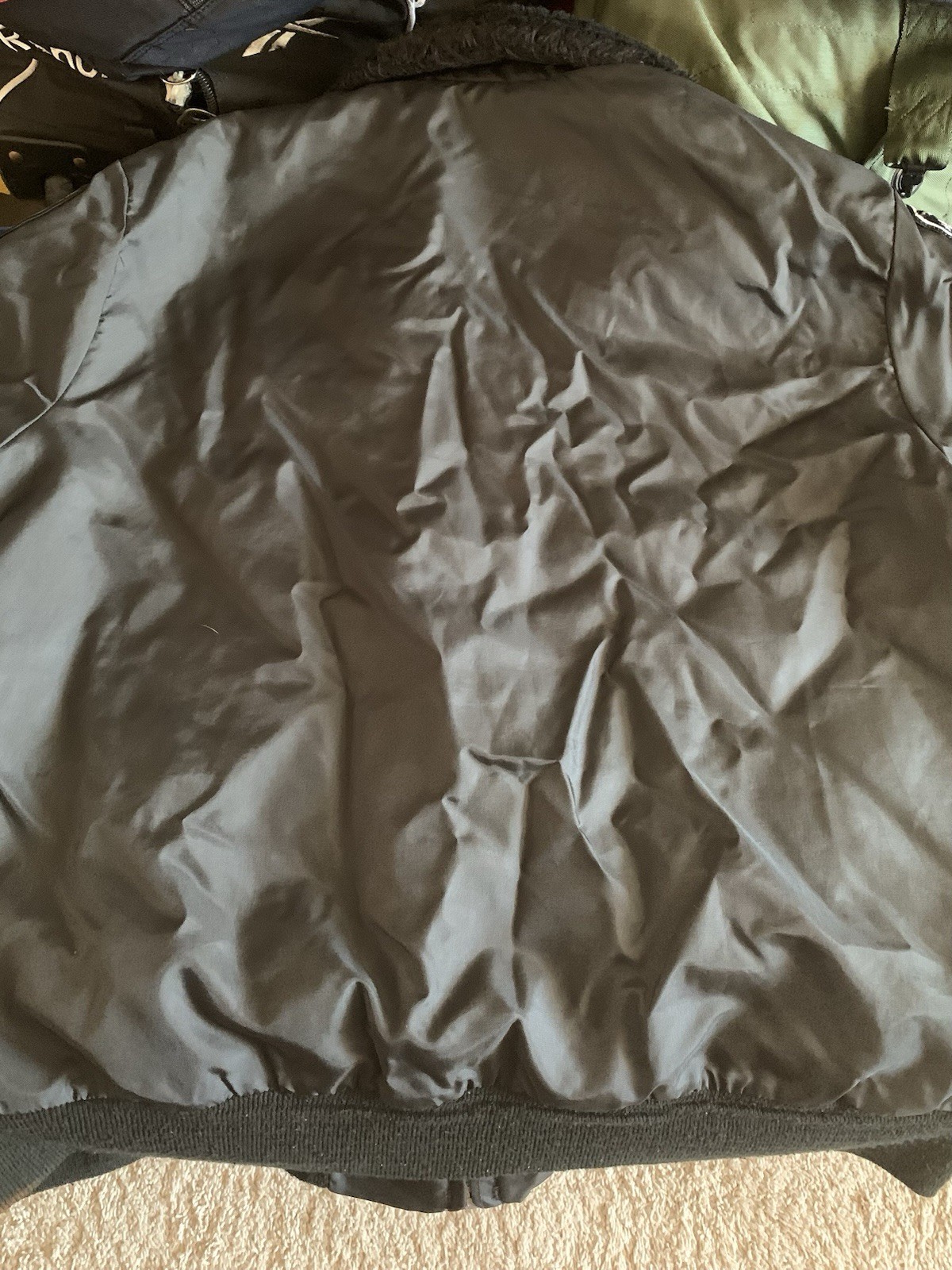 black Security Stop nylon security bomber jacket … - image 8