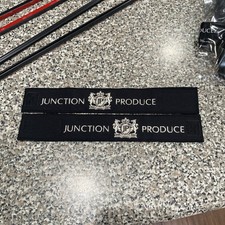 Junction Produce Black Window Curtains Silver Lettering Authentic Vip Cima Y32 Junction Produce Black Window Curtains Silver Lettering Authentic Vip Cima Y32