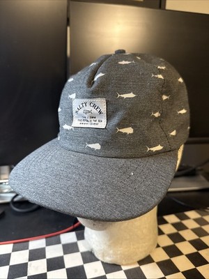 Salty Crew Snapback Hat Gray 5-Panel Sink/Swim Find Refuge In The Sea Cap NWT