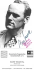 WW2 Autographed Photo of Oakleaves Recipient Sepp Prentl