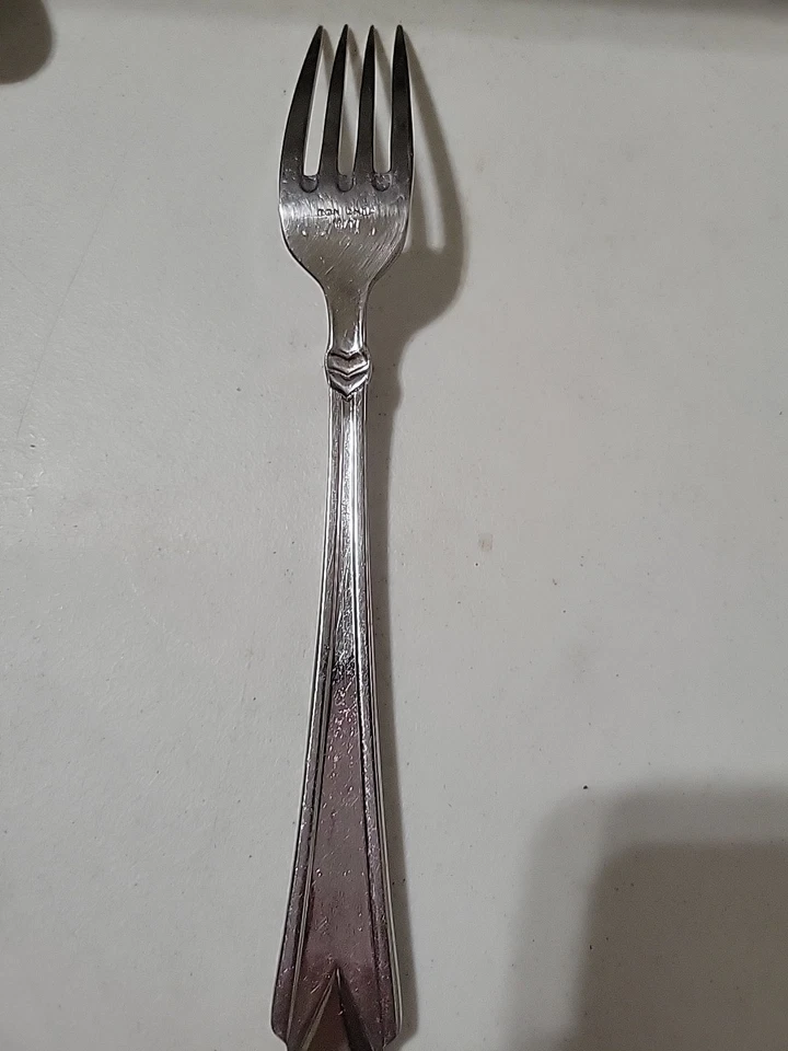 1 Bon Chef Stainless Dinner Table Fork MCM Geometric Triangle  - Image 4 of 4