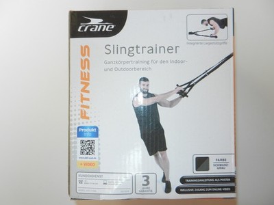 CRANE Slingtrainer Ganzkörpertraining Set * schwarz-grau * NEU * OVP