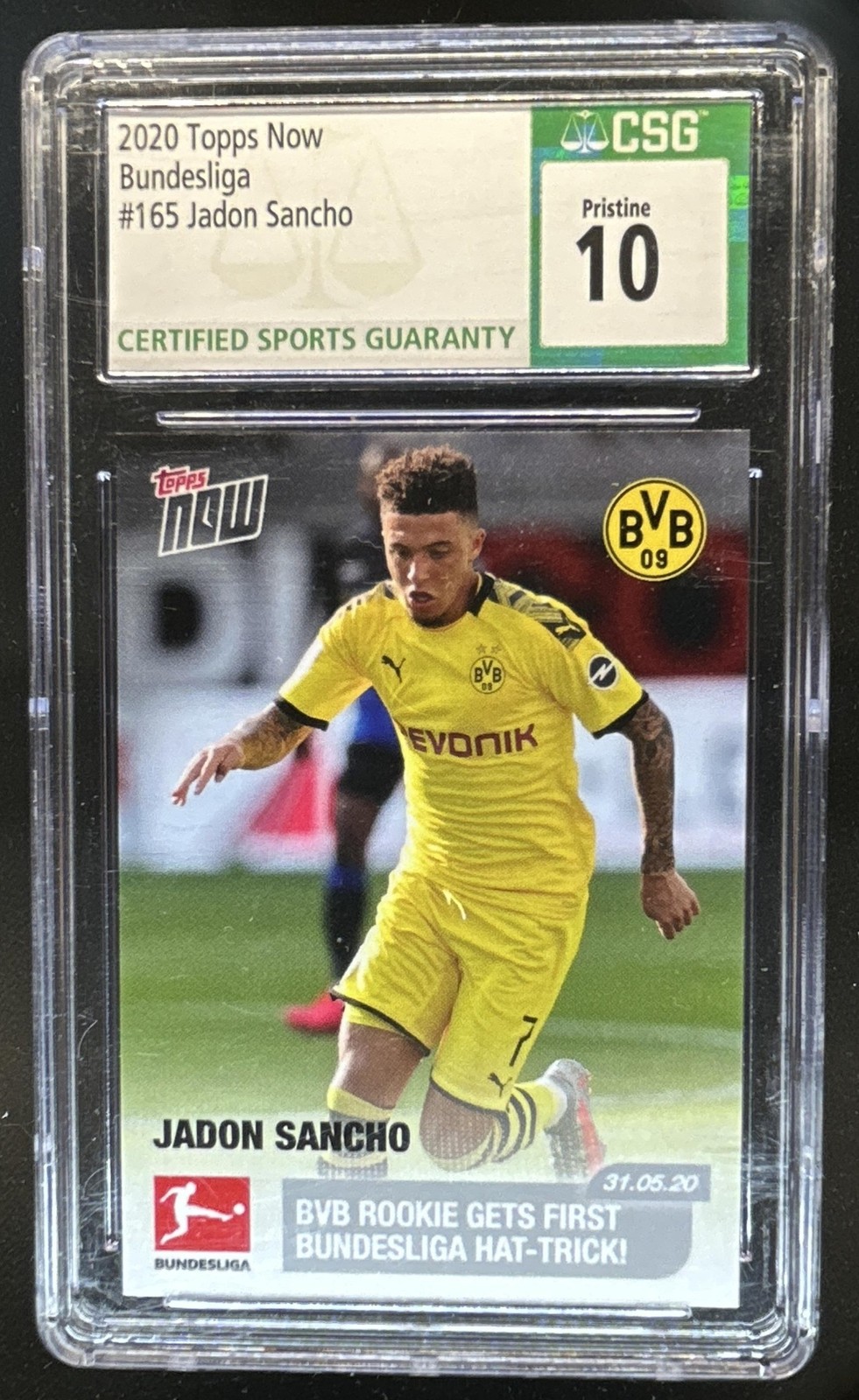 2019 Topps Now Bundesliga English Jadon Sancho #165 Dortmund CSG 10