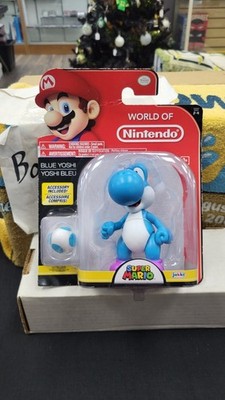 NIB 2017 BLUE YOSHI STATUE FIGURE SUPER MARIO WORLD OF NINTENDO JAKKS SERIES 2-4