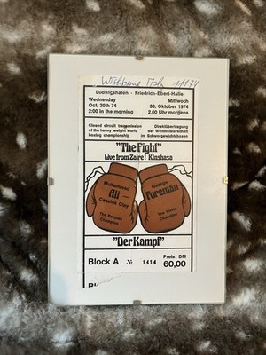 Ticket Muhammad Ali vs George Foreman 1974 - Liveübertragung Ludwigshafen