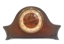 Antico Orologio Pendolo Da Tavolo In Legno Liberty Deco