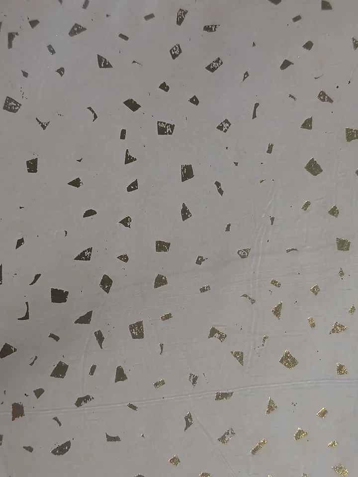 400 SHEETS 20" X 30" TISSUE  PAPER WHITE W/ GOLD  METALLIC SPECKLES ULINE NEW - Image 3 of 4