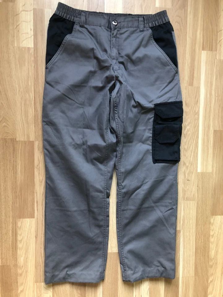 Herren Thermo Cargo Hose Gefüttert Arbeitshose Winter Fleece, Gr. 50, Gummibund - Bild 1 von 4