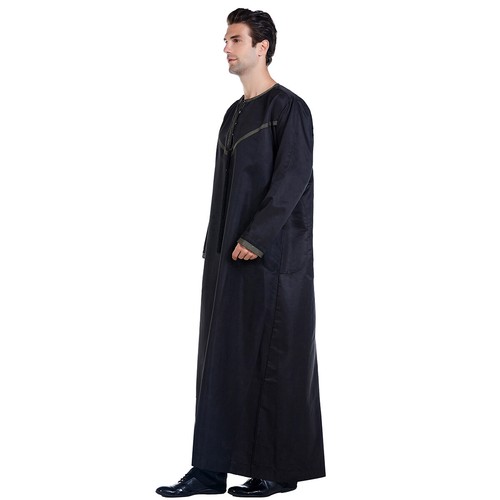 Men Thobe Robe Caftan Dishdasha Islamic Clothing Arabian Kaftan Saudi Arab Style - Picture 37 of 52