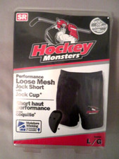 LOOSE MESH JOCK SHORT WITH JOCK CUP-HOCKEY MONSTER SR-PERFORMANCE