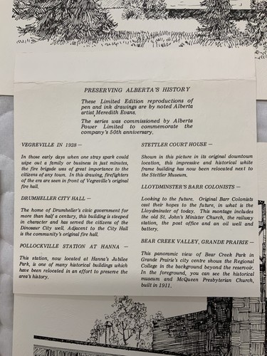 Rare COLLECTIBLE Set of 6 Fine Art Prints by Alberta Canada Meredith Evans 1977 - Picture 5 of 9