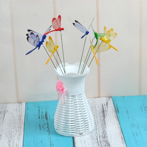 20 Pcs Simulated Dragonfly Decoration Stakes with Sticks Garden Ornament - Picture 9 of 12