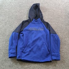 Old Navy Active Hoodie Youth Size Medium 8 Blue Pullover Fearless Spellout