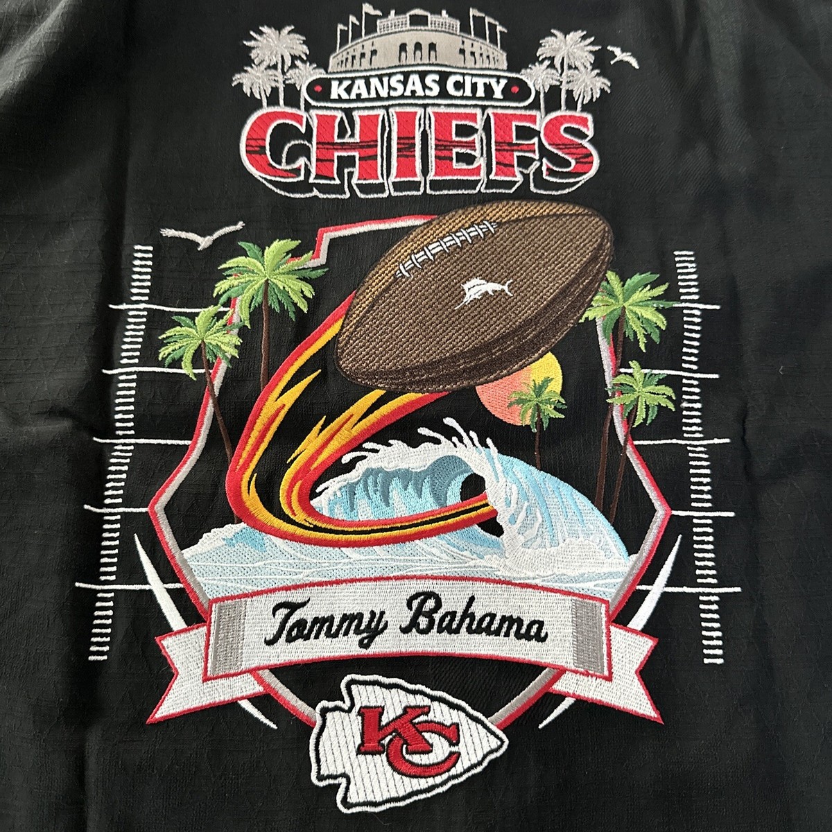 Men's Kansas City Chiefs Tommy Bahama Black Tidal Kickoff
