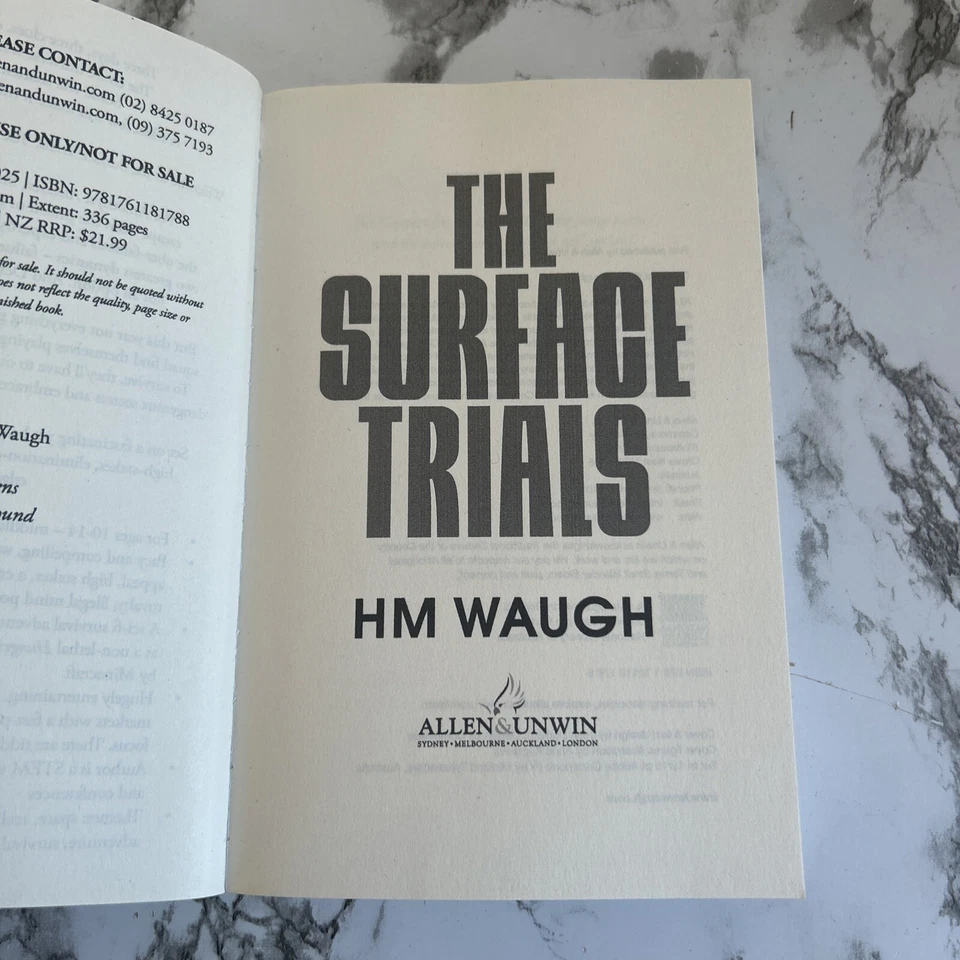 The Surface Trials by H.M. Waugh Paperback Book (Uncorrected Proof) (R4.3) - Image 3 of 4