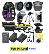 NIKON COOLPIX P900 35pc MEGA ALL YOU NEED KITHD LENSES BACKPACK TRIPOD FILTERS