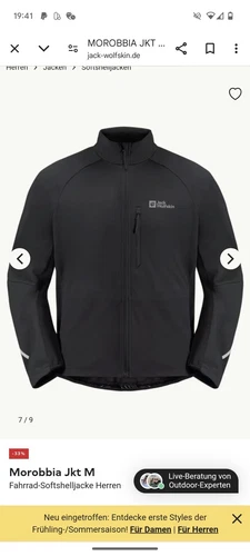 Jack Wolfskin Softshell Jacke Morobbia JKT M Gr L Schwarz