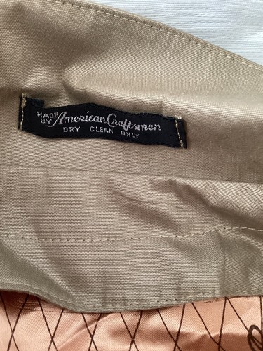 OLEG CASSINI Men’s Khaki Rain/Trench Coat belted No removable winter liner 44L - Picture 3 of 5
