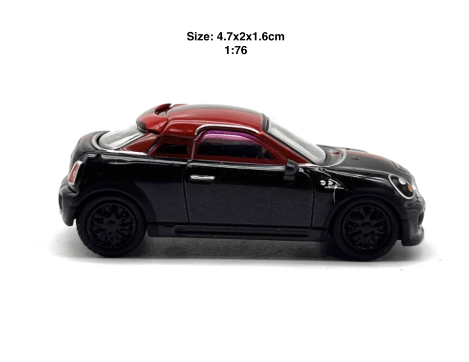 ZD 1:76 Red Mini Copper Coupe Sports Model Diecast Metal Car BN - Image 3 of 4