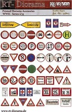 Printed Accesories: Traffic-signs Road Trolleys 1:35 Plastic Model Kit