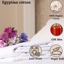 All Bedding Items600 TC 100 Egyptian Cotton All Size Soft Ivory Cream Solid"