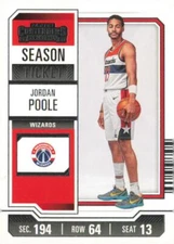 2023-24 Panini Contenders #21 Jordan Poole Game Ticket Red