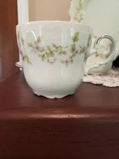Johann Haviland April Blossom Flat Cup Scalloped at Base Pink/White/Green NICE