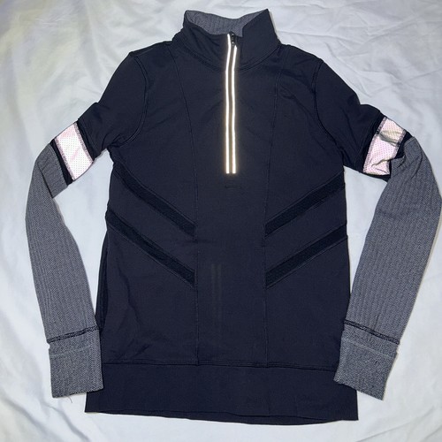 Ivivva By Lululemon GIRLS Glow And Go 1/4 Zip Pullover Long Sleeves Size 14 - Picture 8 of 9