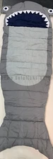 Pottery Barn Kids Hammerhead Shark Shaped Sleeping Bag Gray Blue 57"L #9750C