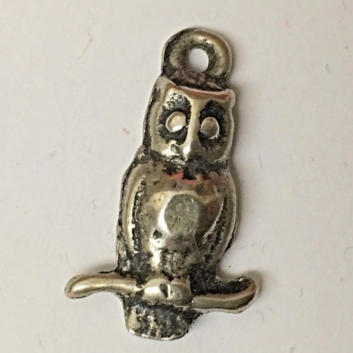 STERLING OWL   CHARM  - Picture 1 of 2