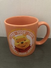 VTG Pooh Hunny Pooh Disney Store Winnie The Pooh Orange Mug Cup Large