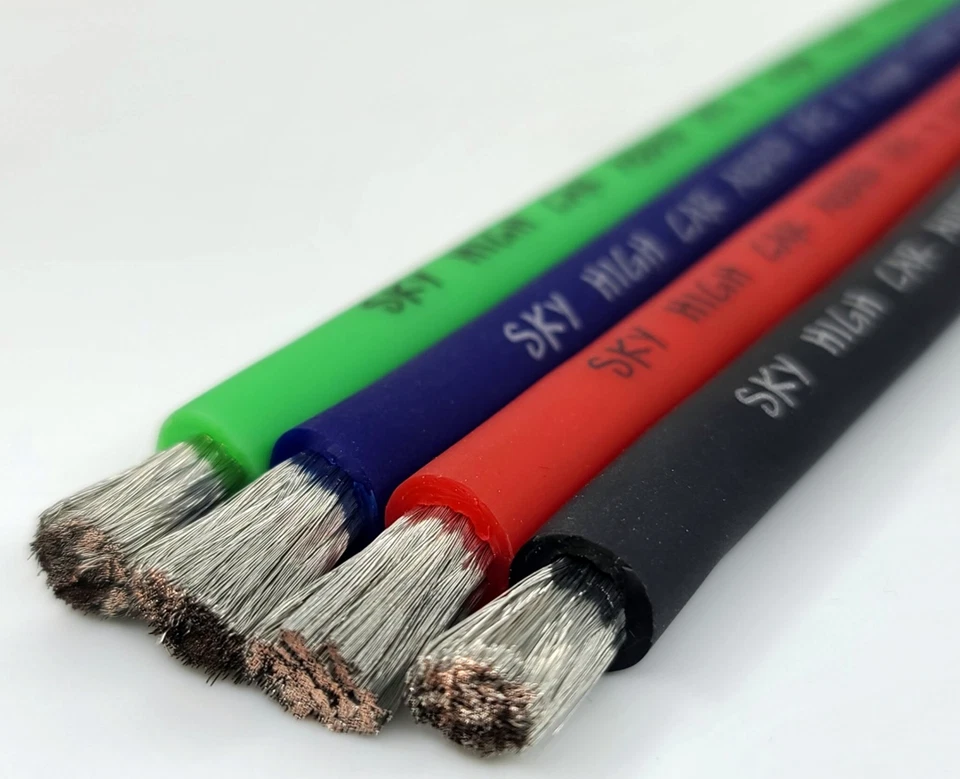 SKY HIGH CAR AUDIO "TINNED" 4 GAUGE OFC POWER WIRE BY THE FOOT