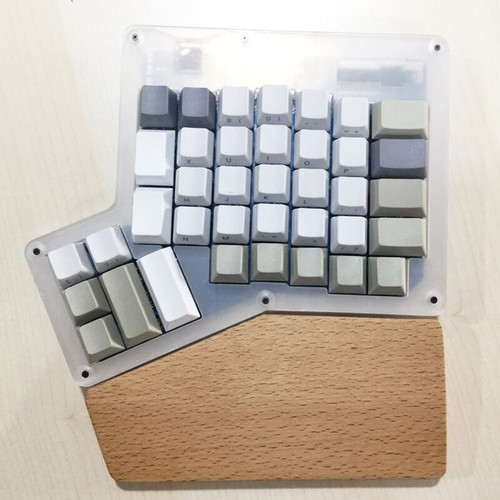 Ergodox Beech Walnut Wood Keyboard Wrist Rest Pad Palm Protection 2 Pcs - Picture 4 of 7