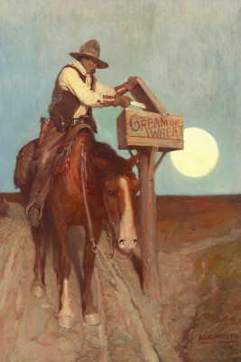 Rural Delivery where the Mail Goes, Cream of Wheat Goes by Newell Convers Wyeth