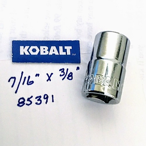 KOBALT 7/16" x 3/8" DR STANDARD SOCKET 6 Point # 85391 Free USA Shipping