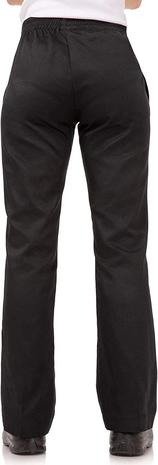 NUEVO CON ETIQUETAS PANTALÓN CHEFWEAR MUJER HOLGADO POLIALGODÓN NEGRO CHEF Talla XS-3XL Foto 2 de 4