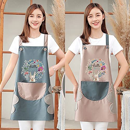 Light Weight Aprons with Hand-Wiping Towel and Big Pocket Waterproof Oilproof - Picture 172 of 172