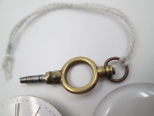 Máquina de puentes y esfera porcelana reloj bolsillo. Siglo XIX. Llave - Imagen 3 de 5